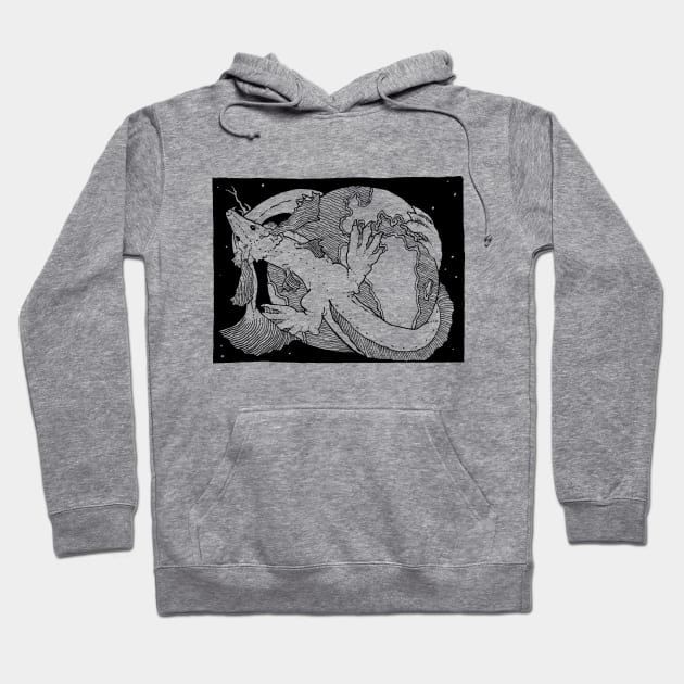 Jormungandr, the World Serpent Hoodie by Ballyraven